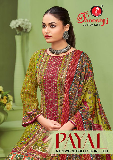 Payal Vol 1 By Ganeshji Karachi Cotton Printed Dress Material Wholesale In India